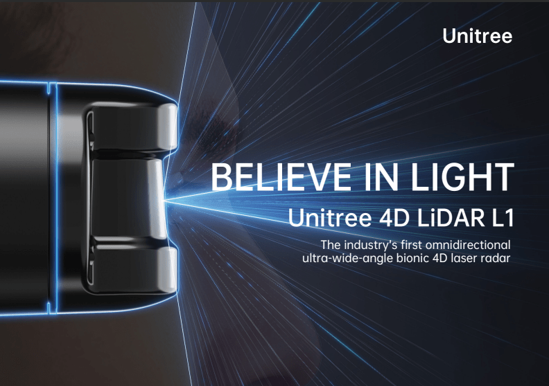 Omnidirectional Ultra-wide-angle Bionic 4D Laser Radar Unitree_4D_LiDAR_L1